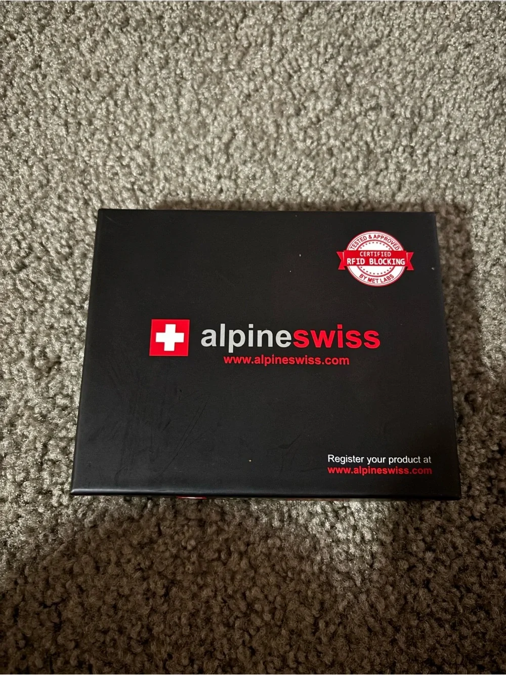 alpine swiss Brown Leather Mens Wallet Brand New